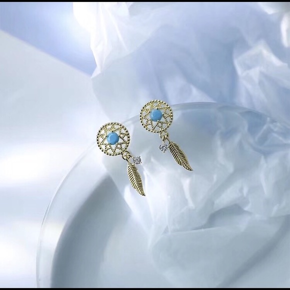 Dreamcatcher Sterling handmade Earrings - Picture 4 of 6